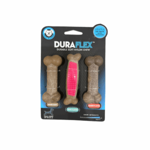 DuraFlex Huesos de Nylon Duradero para Perros (Set de 3 Sabores)