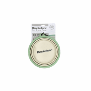 Brookstone Pet Travel Bowl – Tazón de Viaje Plegable para Mascotas