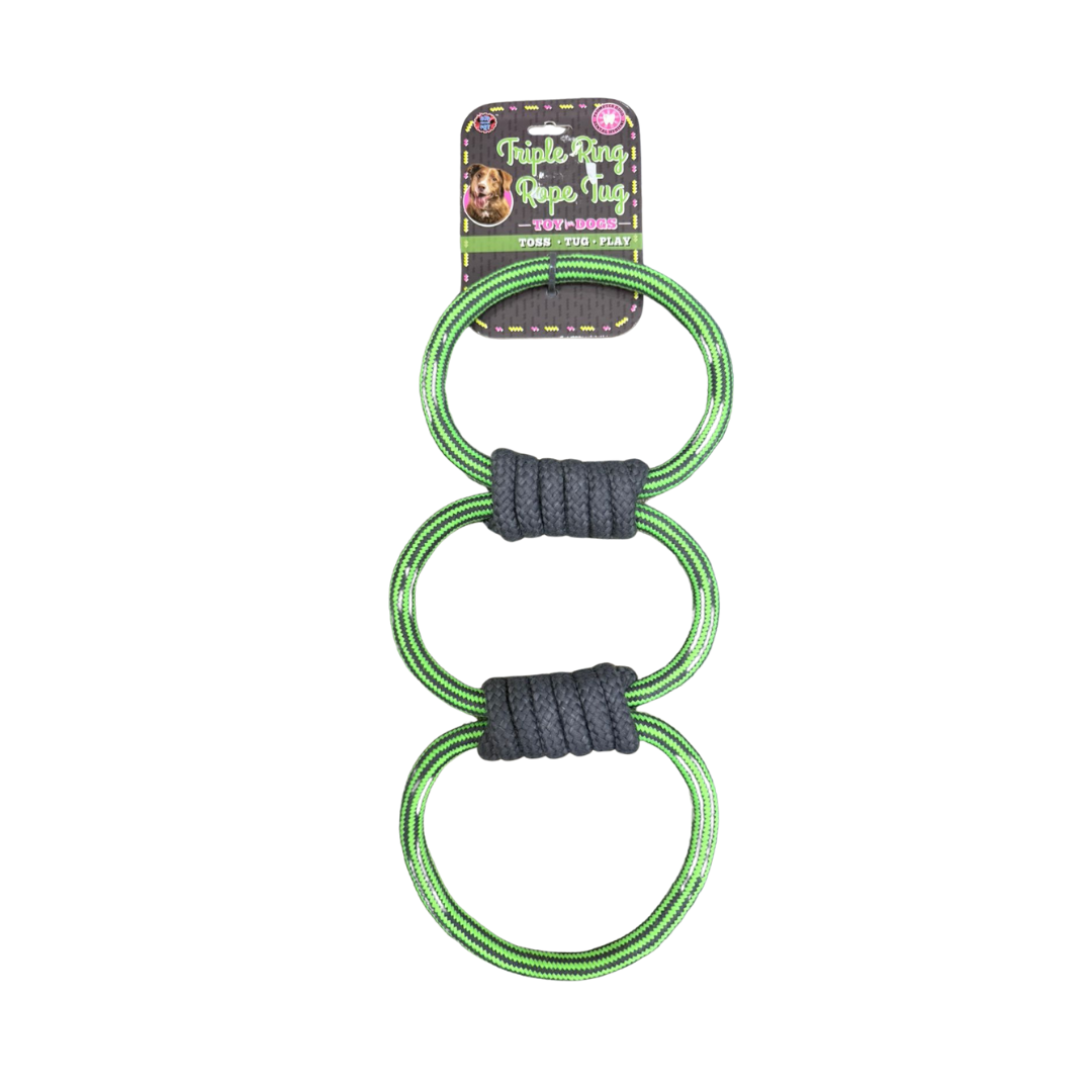 Juguete para Perros Triple Ring Rope Tug
